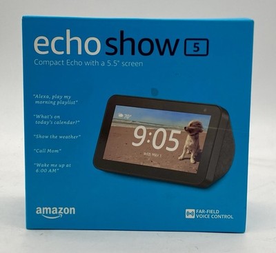 Echo Show 5 Smart display with Alexa stay connected with video calling- Charcoal