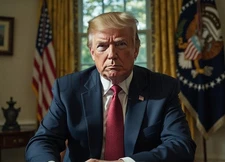 Donald  Trump Oval Office AI Generated Photo MAGA White House, USA 8X10 Print