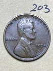 1924-D LINCOLN WHEAT CENT, "VERY FINE" CONDITION, Low Mintage DATE, #203