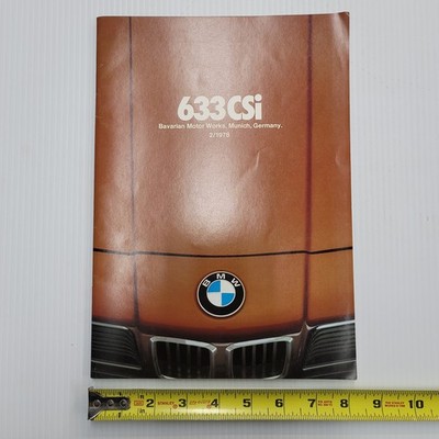 1978 BMW 633CSi E24 Original Dealer Brochure Sales Catalog Ad 2/78 West Germany