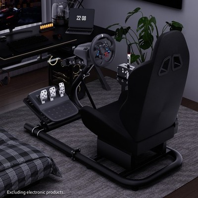 Hottoby G923 Racing Sim Cockpit Stand with Seat Fits Logitech G920 Thrustmaster