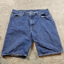 Levis 505 Denim Shorts Mens 40 Dark Wash