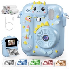 Instant Print Camera for Kids, 1080P Kids Digital Camera that Prints in 5 Col...
