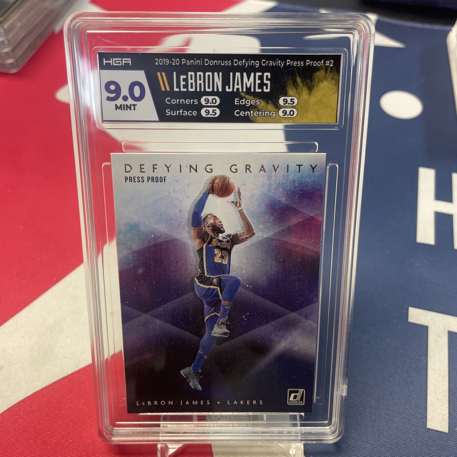 2019-20 Panini Donruss Defying Gravity Press Proof LeBron James #2