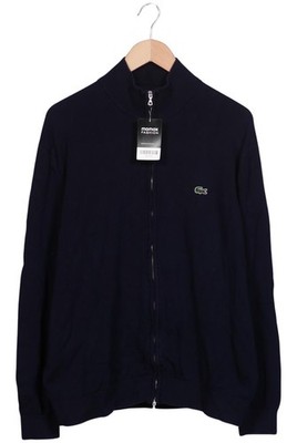 Lacoste Strickjacke Herren Cardigan Jacke Gr. 3XL Baumwolle Marineblau #ywyw249