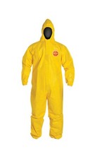 DuPont Tychem 2000 QC127S Disposable Chemical Resistant Coverall with Hood, E...