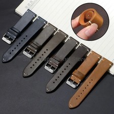 Retro Oil Wax Genuine Leather Watch Band 18 19 20 21 22 24mm Thin Cowhide Strap.