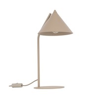 Tischlampe Metall Sandfarben E27 BüRo H:46 Cm Schlafzimmer Nachttisch Leuchte