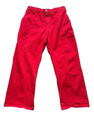 Big Bud Press Western Pants Red 100% Cotton Made in LA Women s XL Workwear