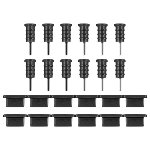 12 Pairs Mobile Dust Plugs Protective Port Cover Cell Phone Plugp