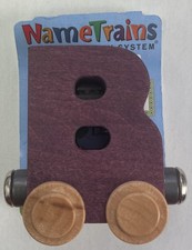 Maple Landmark Inc. 100023 NameTrains "B" Purple Wooden Letter Car