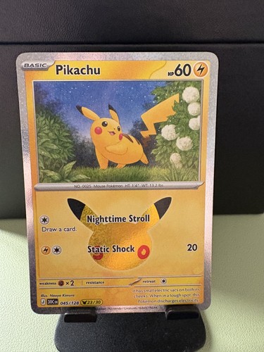 Pikachu set 23/30 Celebration Pokemon 30th Anniversary TCG limited edition