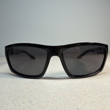 RARE Spy Optic KASH POLARIZED Sunglasses Shiny Black with Grey Lenses Pre Owned