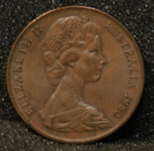 1980 Australia 2 Cent Frilled-Neck Lizard Bronze Coin