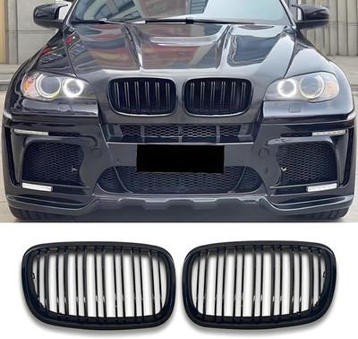 Schwarzer Kühlergrill Nieren Doppelsteg BMW X5 X6 E70 E7