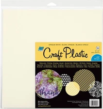 Grafix Craft Plastic Sheets 12"X12" 25/Pkg Opaque White .010
