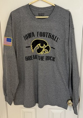 Iowa Hawkehes Football Shirt Strength & Conditioning Team Issued Gray XL Nice!
