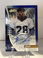 2019 Panini Absolute Rookie Blue Diamonds Signatures /50 Ugo Amadi Auto