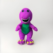 Vintage 1992 Talking Barney Playskool 18" Plush Toy Purple Dinosaur Tested Works