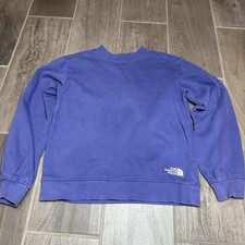 The North Face Girls Large Crew Neck Sweatshirt Long Sleeve, Purple