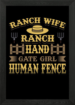 Ranch Frau Ranch Hand Tor gerahmtes Wandbild Poster Leinwanddruck Bild