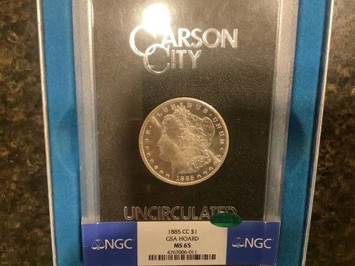 1885 CC morgan silver Dollar GSA MS 65 NGC and CAC