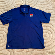 Pepsi Blue Men&rsquo;s 3XL Polo Shirt with Logo Patch and Back Print