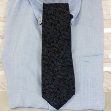 Neck Tie Mens Blue Purple Floral Leaf Suit Dress Garden Slate Blue MONDE NEUF