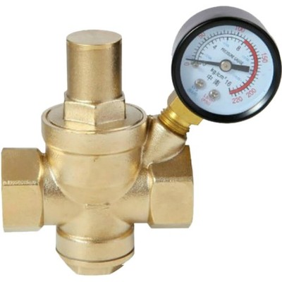 Hochwertiger Druckregler für Wasserleitungen - Wasserdruckminderer mit Manometer