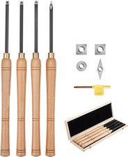 Set Di Utensili per Tornitura per Legno 4 Pezzi, Set Di Scalpelli per Tornio Ute