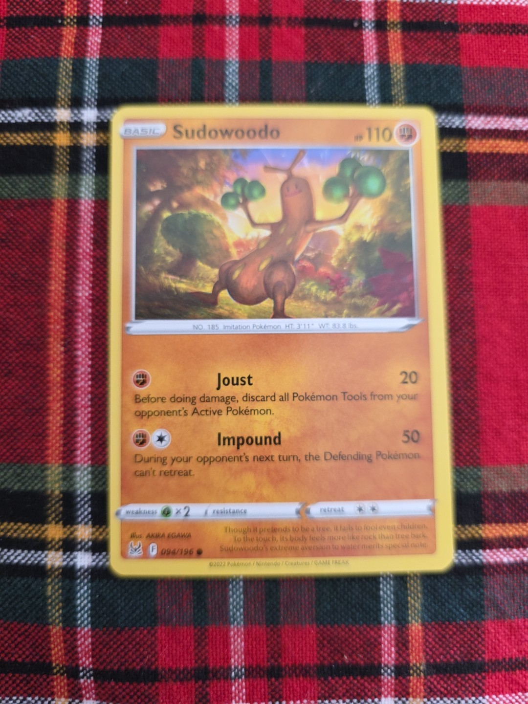 Pokemon Lost Origin Sudowoodo 94/196 NM/M 