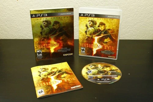 PS3 Resident Evil 5 Gold Edition Game w Slipcover CIB VNM Disc Clean & Tested