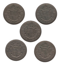 Elizabeth II Half Crowns Date Run – 1960 to 1964 British Coins