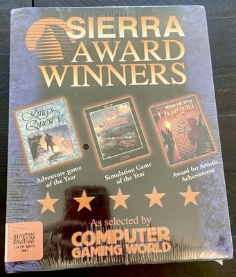 SEALED - SIERRA AWARD WINNERS: King s Quest V Rise of the Dragon Red Baron MAC
