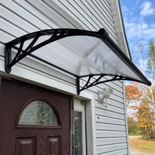 80-300cm Awning Canopy with Large Drainage Sink for Window Door Porch Patio Yard