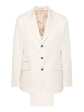 BRUNELLO CUCINELLI MEN'S CREAM TAILORED SUIT WITH NOTCH LAPEL MSRP 6800