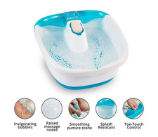 HoMedics Bubble Mate Foot Spa, Toe Touch Controlled, Removable Pumice Stone