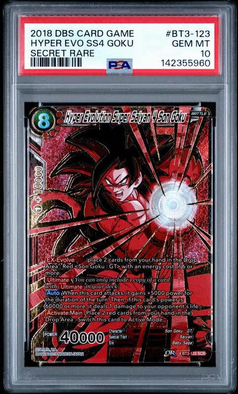 Dragon Ball Super Card Game Hyper Evolution Super Saiyan 4 Son Goku SCR PSA 10