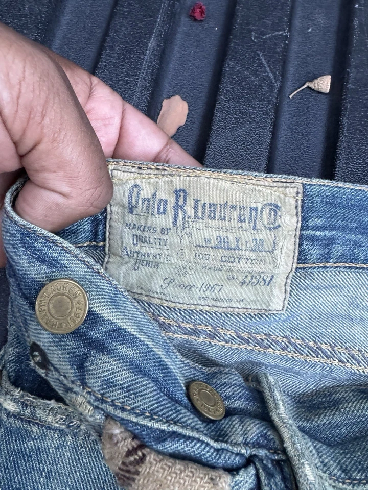 Jeans de mezclilla vintage Polo Ralph Patchwork 36x30 Ralph Lauren Foto 4 de 4