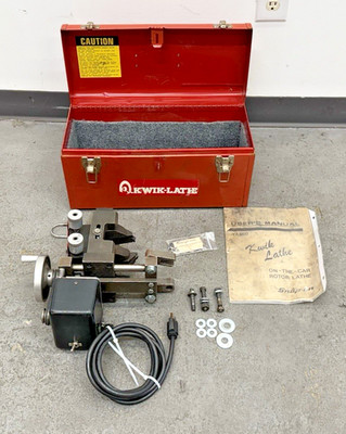 Kwik Way 108 OTV OTC On the Car Disc Rotor Brake Lathe