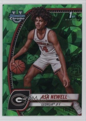 2024-25 Bowman U Chrome Sapphire Green 10/65 Asa Newell #8 8mm