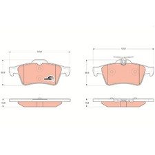 Satz Bremsbeläge Bremsklötze hinten für Mazda 3 BK BL 5 CR CW 24245666