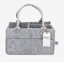 Parker Baby Co. Felt Diaper Caddy Color GRAY REGULAR NEW