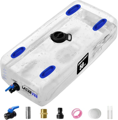 #ad Water Storage Bladder 50 Gallon Portable Water Tank Transparent and Foldable $72.79