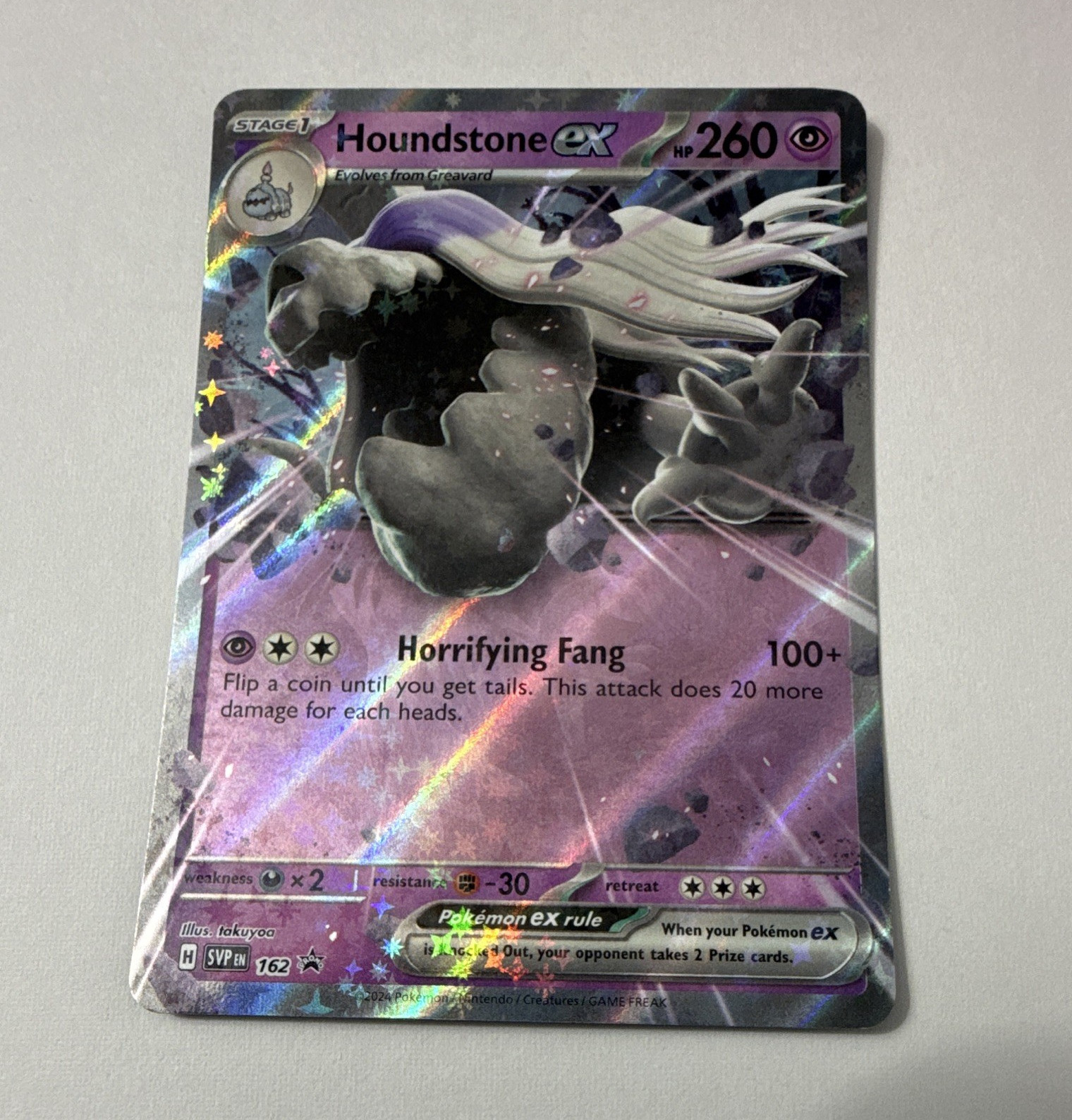 Houndstone ex 162 Sv: Scarlet & Violet Promo Promo Holo Eng Stage 1 260 HP