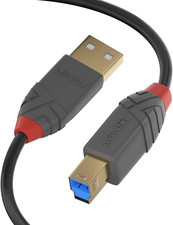 Lindy 1M USB 3.2 Cable. USB-A Male to USB-B 3.0 Male Type B, Monitor Upstream Ca