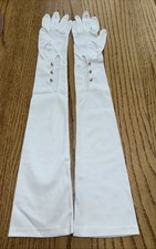 Vintage Wear Right OPERA ELBOW White Glove Faux Pearl Evening 22  Ladies S NEW