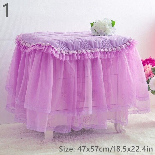 47x57cm DIY Mesh Lace Bedside Table Cover Cloths Dustproof Furniture Room Decor - Picture 9 of 22