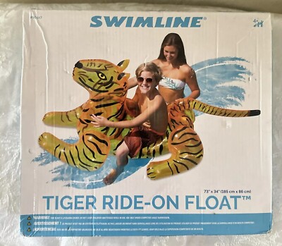 Summer Swimline Water Sports Giant Tiger Ride-On Pool Float 73X34