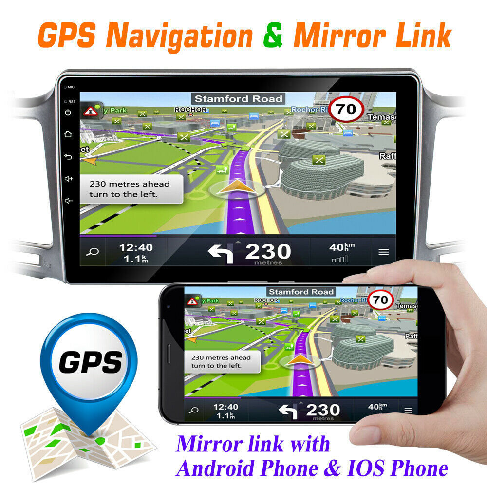 For Toyota RAV4 2013-2018 Apple Carplay 10.1" Car GPS Stereo Radio Android 11